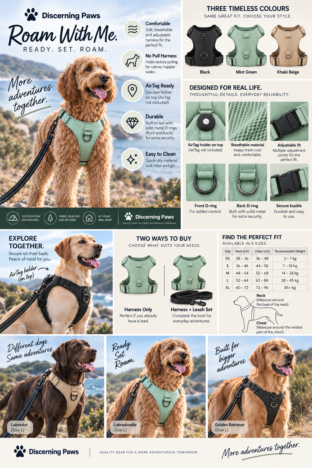 Roam with Me - dog harness