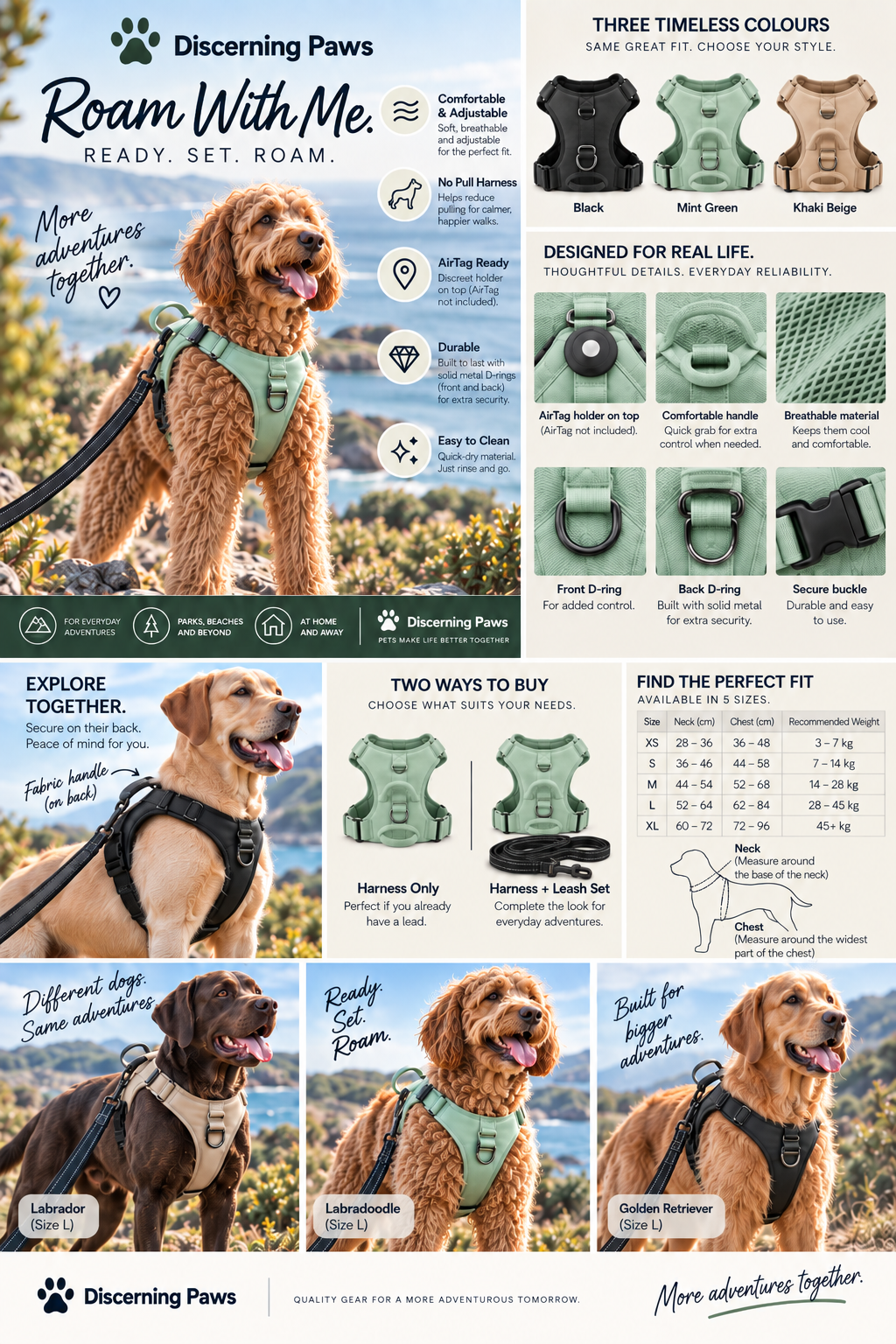 Roam with Me - dog harness