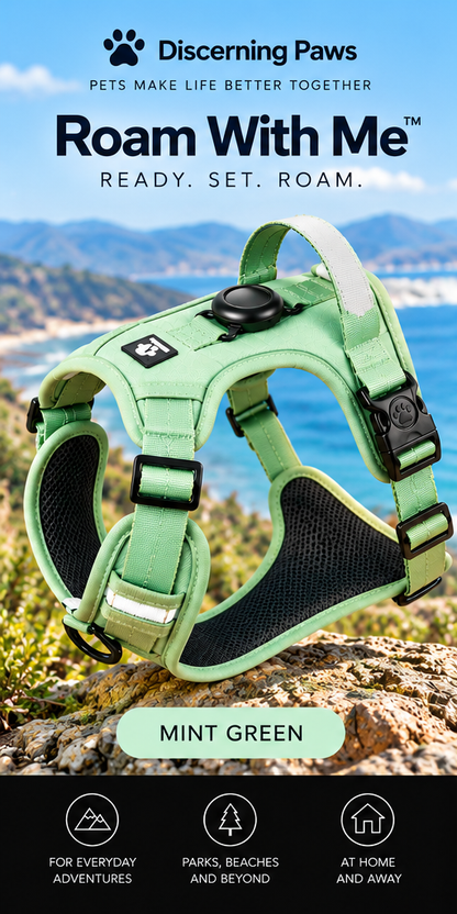 Roam with Me - Dog Harness & Lead Set with Air Tag Holder